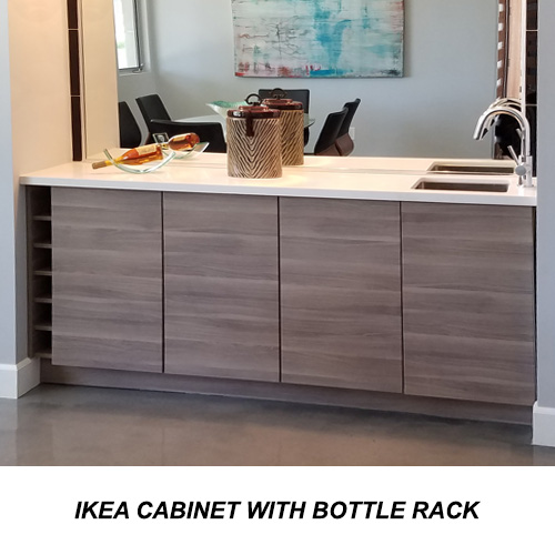 IKEA Cabinet with bottle rack